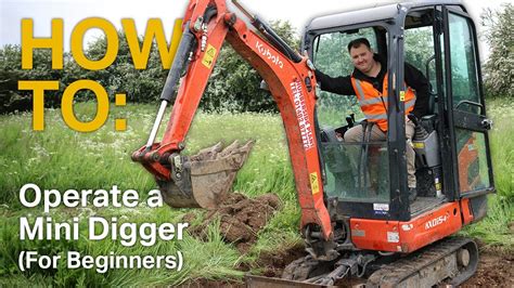 how hard is it to use a mini digger|mini excavator controls diagram.